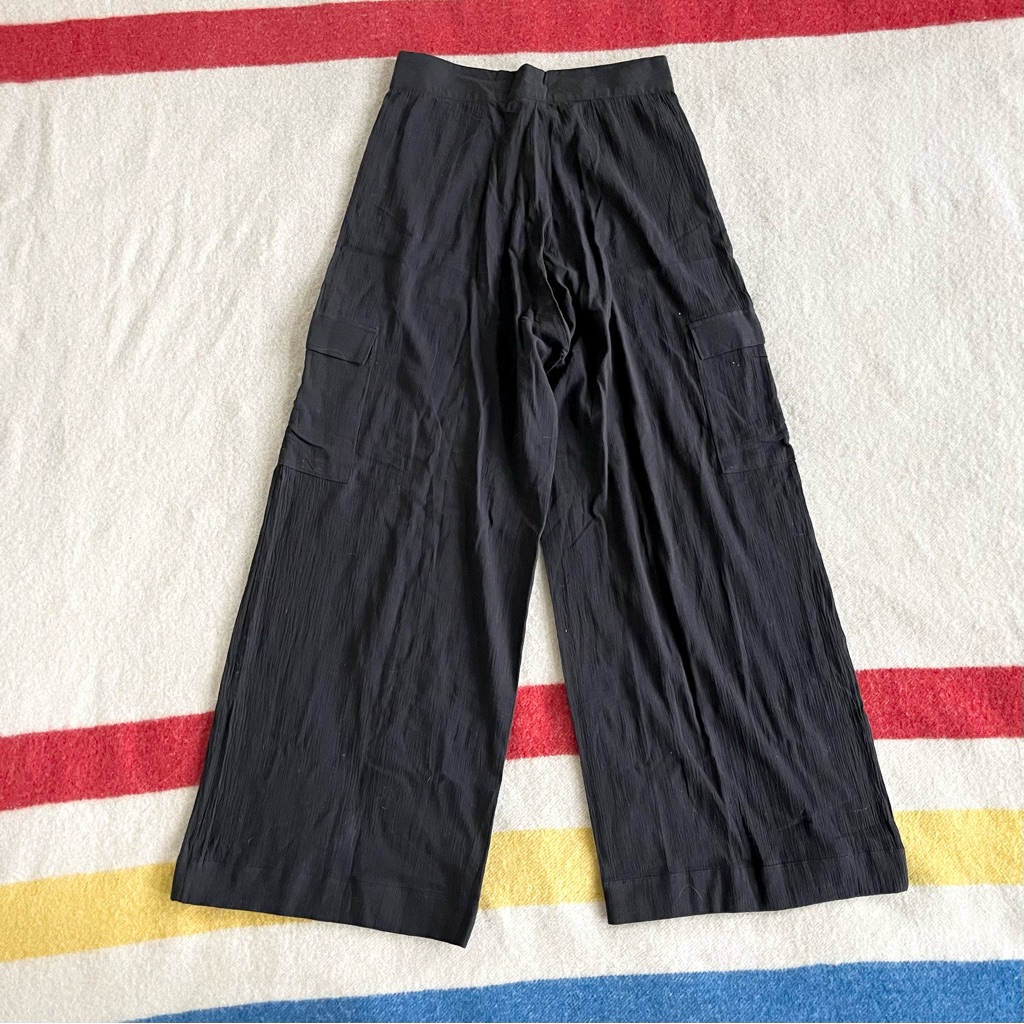Bahhgoose Black Cotton Gauze Cargo Pants — image 7 of 8